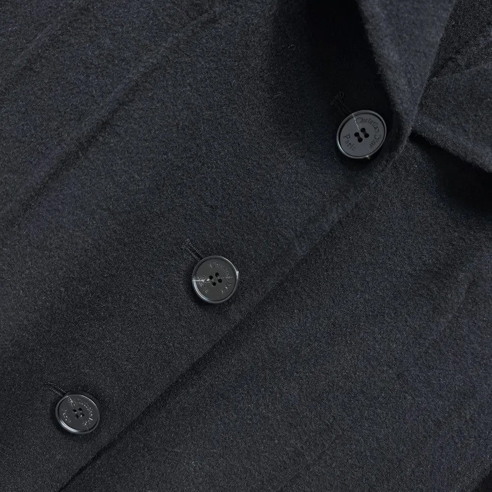 Dior Women Fitted Jacket with Sailor Collar Black Double-Sided Virgin Wool-Angora-Blend Felt - image 8