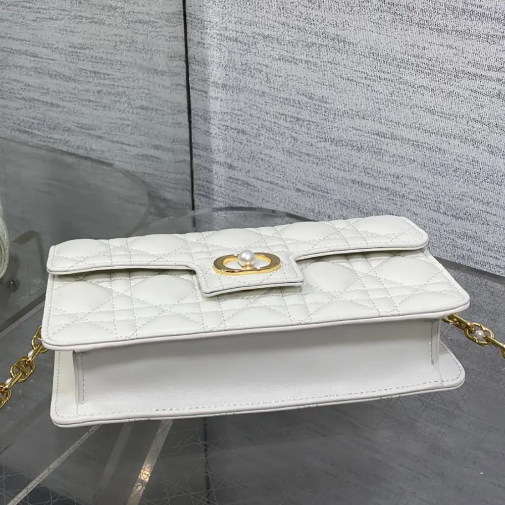 Dior Women Jolie Mini Bag Latte Cannage Lambskin - image 6
