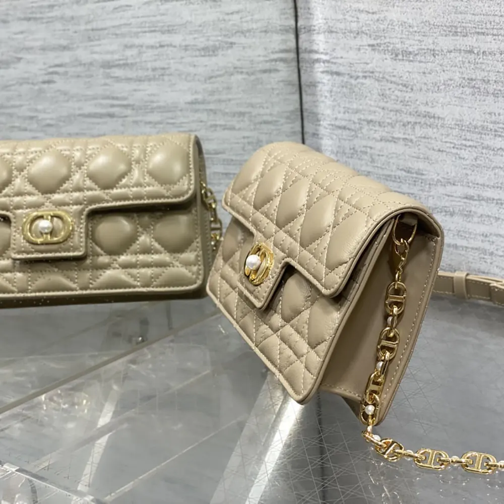 Dior Women Jolie Mini Bag Powder Beige Cannage Lambskin - image 5