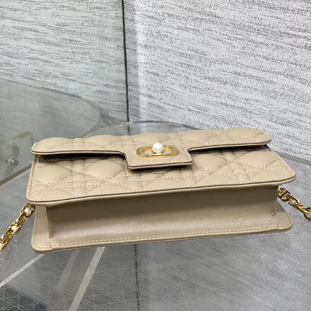 Dior Women Jolie Mini Bag Powder Beige Cannage Lambskin - image 6