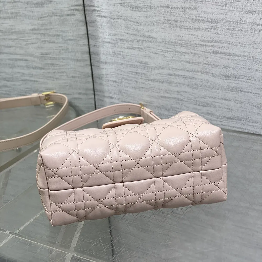 Dior Women Jolie Top Handle Mini Bag Powder Pink Cannage Lambskin - image 5