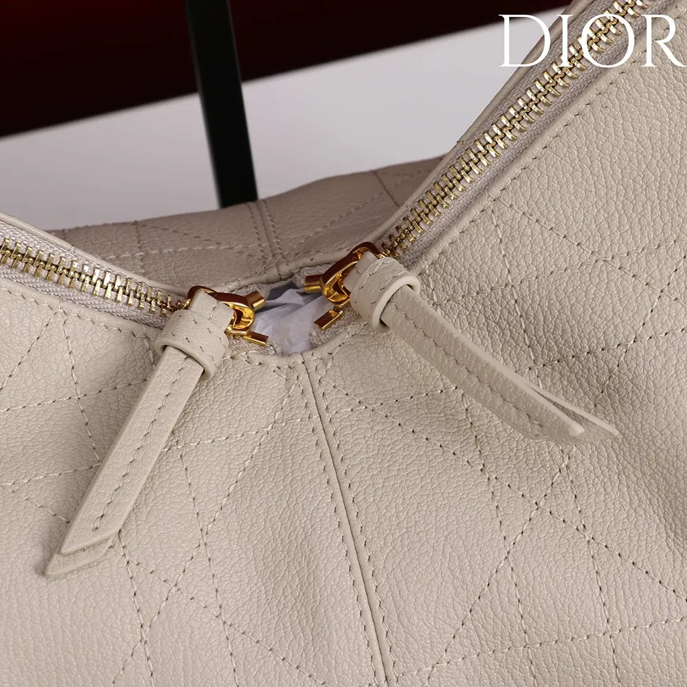 Dior Women Large Dior Voyage Bag Powder Beige Flat Macrocannage Grained Calfskin - image 7