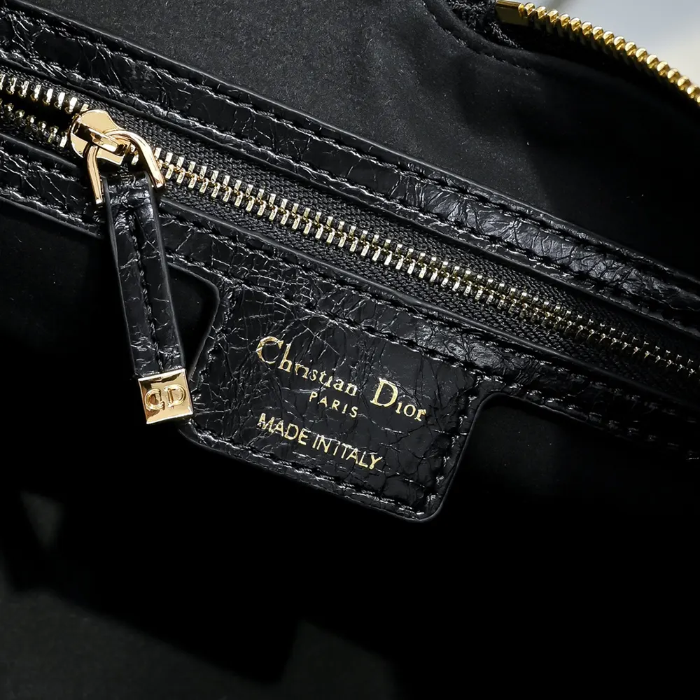 Dior Women Medium Dior Voyage Bag Black Flat Macrocannage Grained Calfskin - image 10