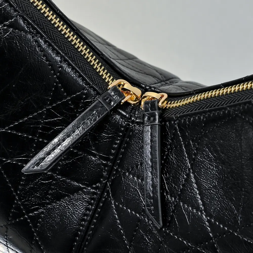 Dior Women Medium Dior Voyage Bag Black Flat Macrocannage Grained Calfskin - image 9