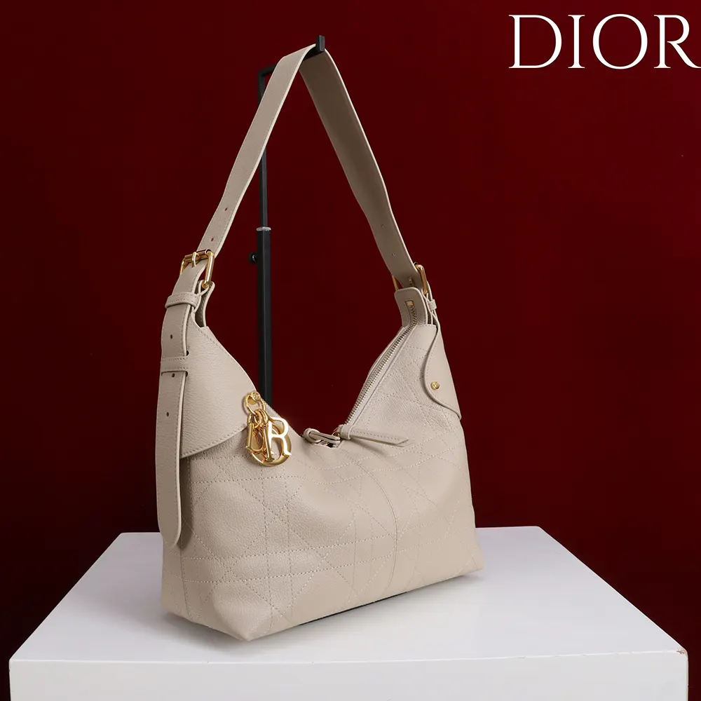 Dior Women Medium Dior Voyage Bag Powder Beige Flat Macrocannage Grained Calfskin - image 4