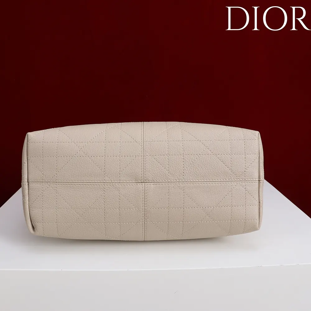 Dior Women Medium Dior Voyage Bag Powder Beige Flat Macrocannage Grained Calfskin - image 5