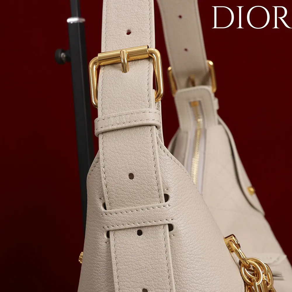 Dior Women Medium Dior Voyage Bag Powder Beige Flat Macrocannage Grained Calfskin - image 8