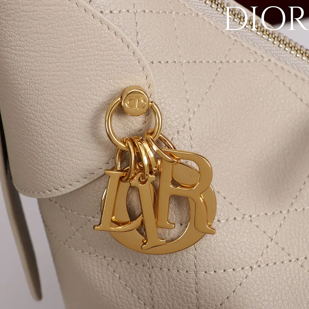 Dior Women Medium Dior Voyage Bag Powder Beige Flat Macrocannage Grained Calfskin - image 7