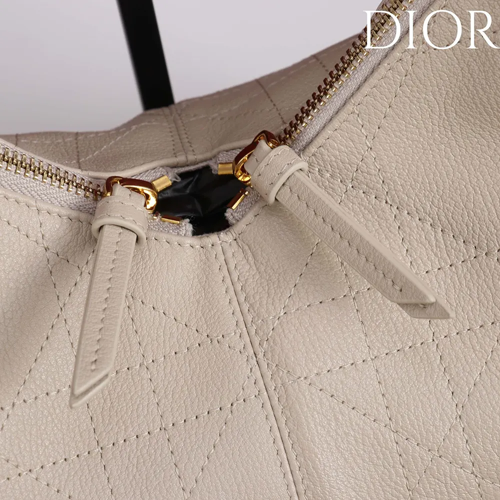 Dior Women Medium Dior Voyage Bag Powder Beige Flat Macrocannage Grained Calfskin - image 6