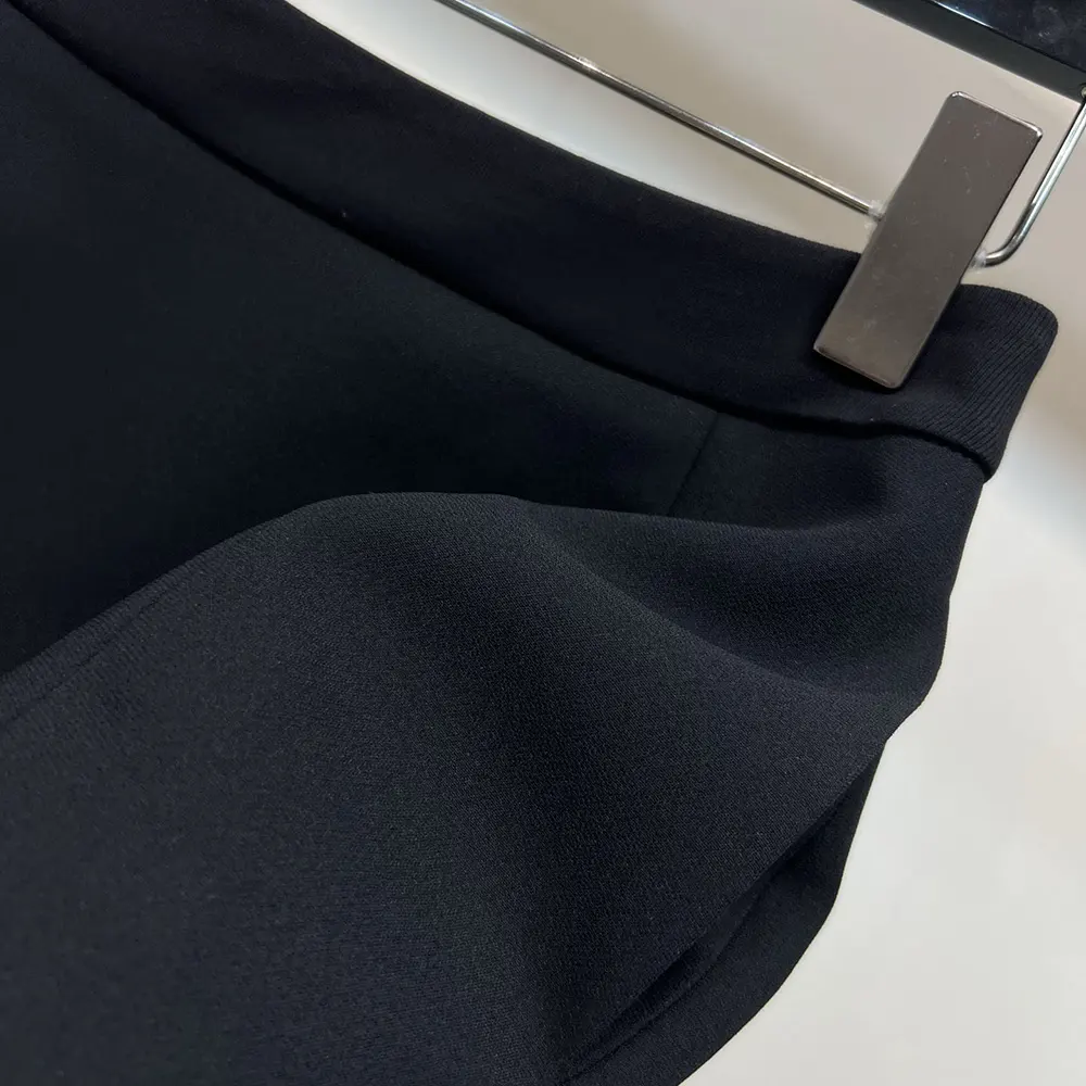 Dior Women Mid-Length Straight Skirt Black Virgin Wool and Silk Grain de Poudre - image 5