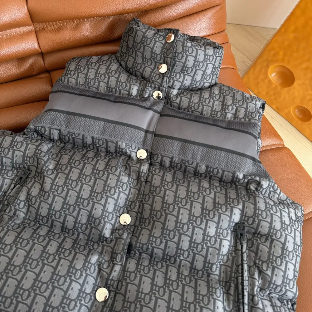 Dior Women Oblique Down Vest Black Cotton-Blend Jacquard - image 7