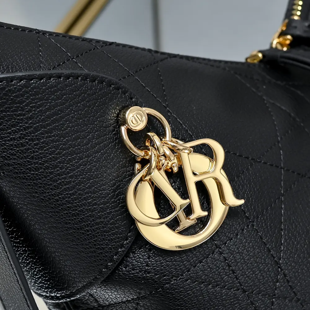 Dior Women Small Dior Voyage Bag Black Flat Macrocannage Grained Calfskin - image 7
