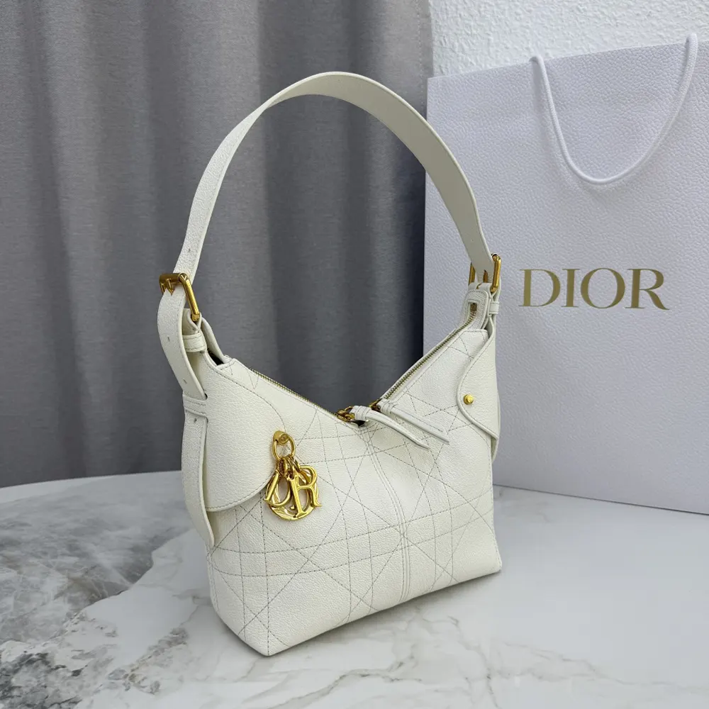 Dior Women Small Dior Voyage Bag Latte Flat Macrocannage Grained Calfskin - image 4