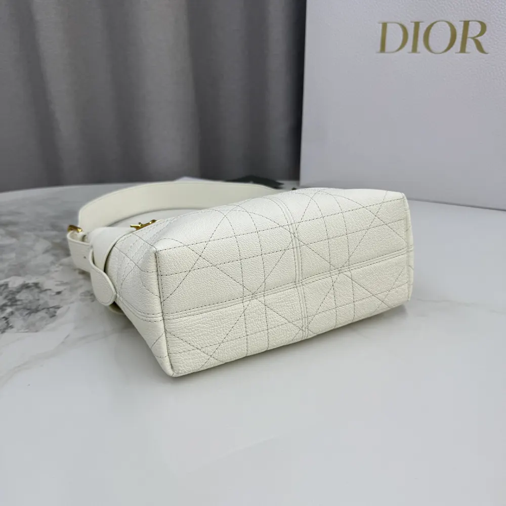 Dior Women Small Dior Voyage Bag Latte Flat Macrocannage Grained Calfskin - image 5