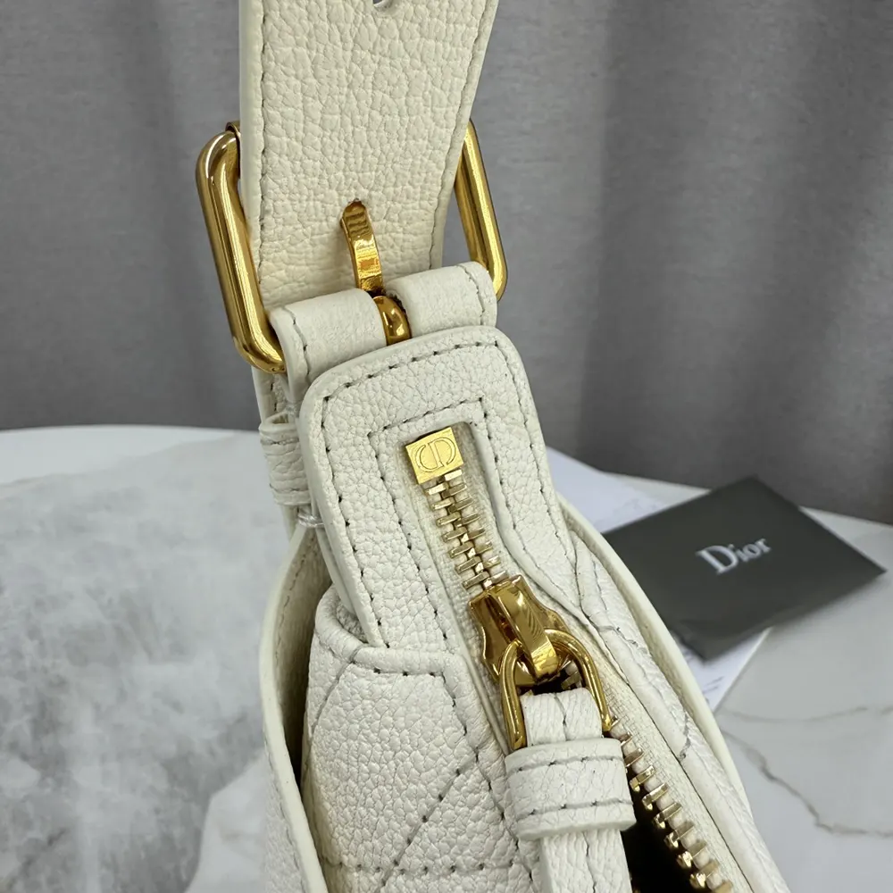 Dior Women Small Dior Voyage Bag Latte Flat Macrocannage Grained Calfskin - image 7