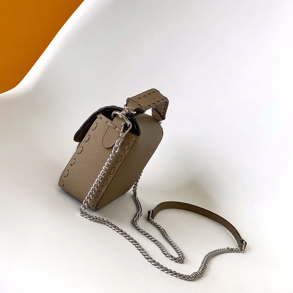 Fendi Women Baguette® Mini Dove gray Selleria Bag with 309 Hand-sewn Topstitches - image 4