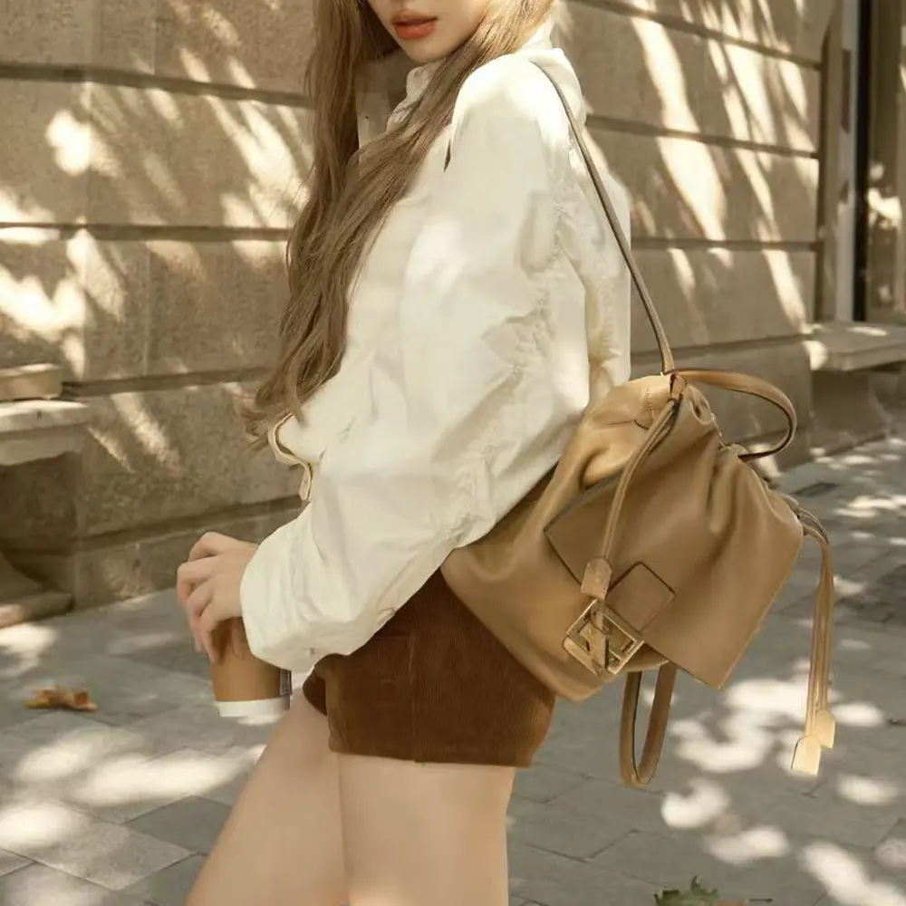Fendi Women Cappuccino Brown Leather Backpack - image 7