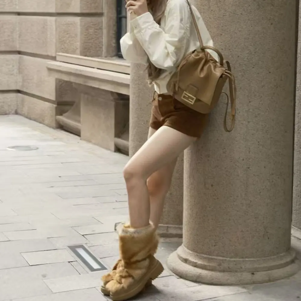 Fendi Women Cappuccino Brown Leather Backpack - image 6