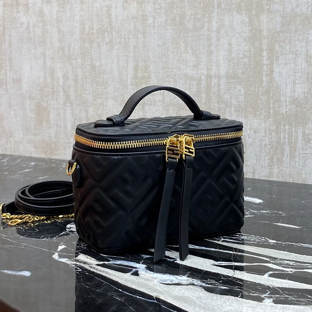 Fendi Women Vanity Black Nappa Leather Mini-Bag With Ff Motif - image 5