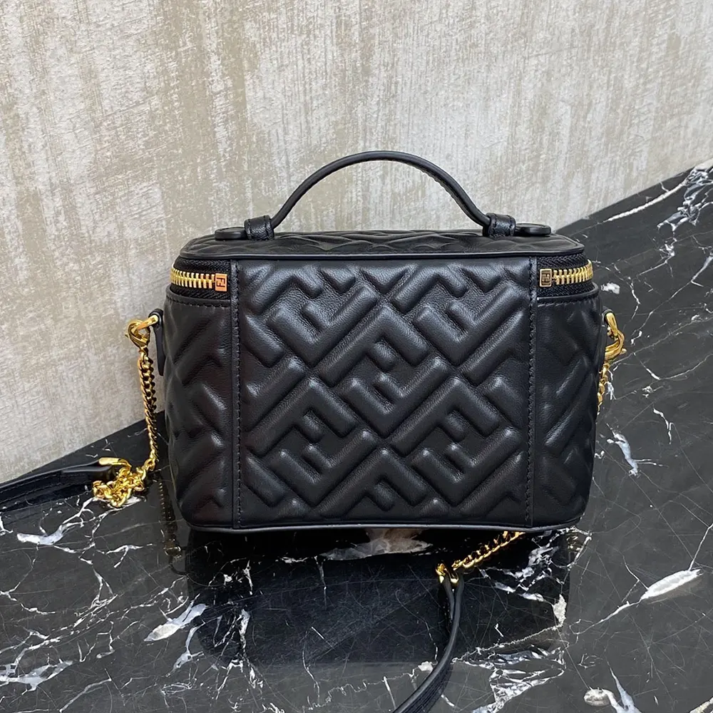 Fendi Women Vanity Black Nappa Leather Mini-Bag With Ff Motif - image 6