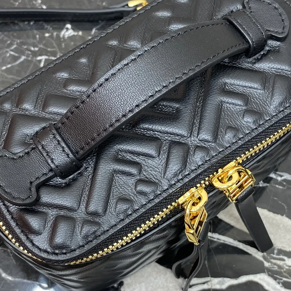 Fendi Women Vanity Black Nappa Leather Mini-Bag With Ff Motif - image 9