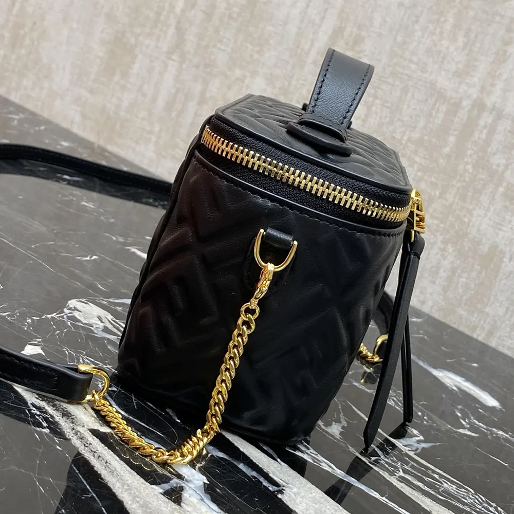 Fendi Women Vanity Black Nappa Leather Mini-Bag With Ff Motif - image 7