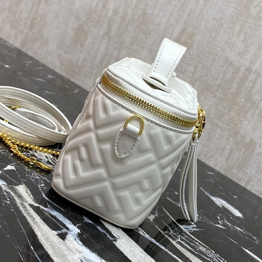 Fendi Women Vanity Camelia Nappa Leather Mini-Bag With FF Motif - image 5