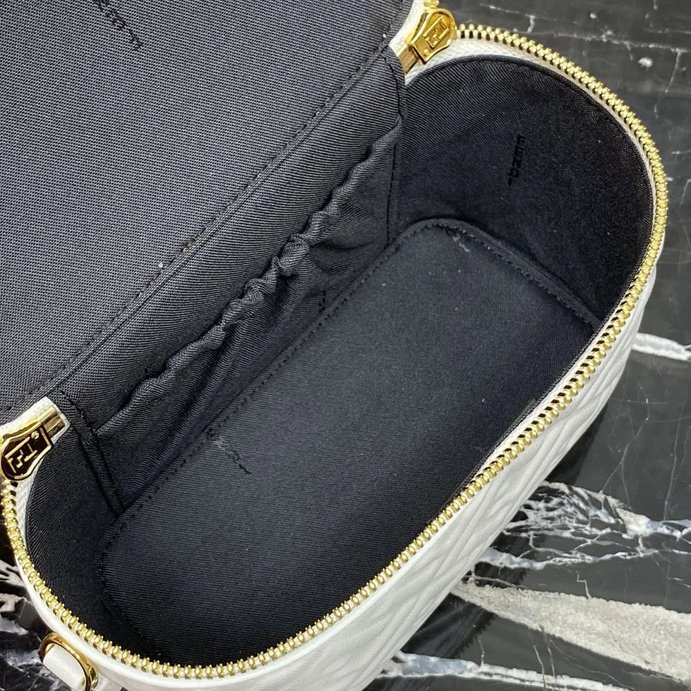 Fendi Women Vanity Camelia Nappa Leather Mini-Bag With FF Motif - image 9