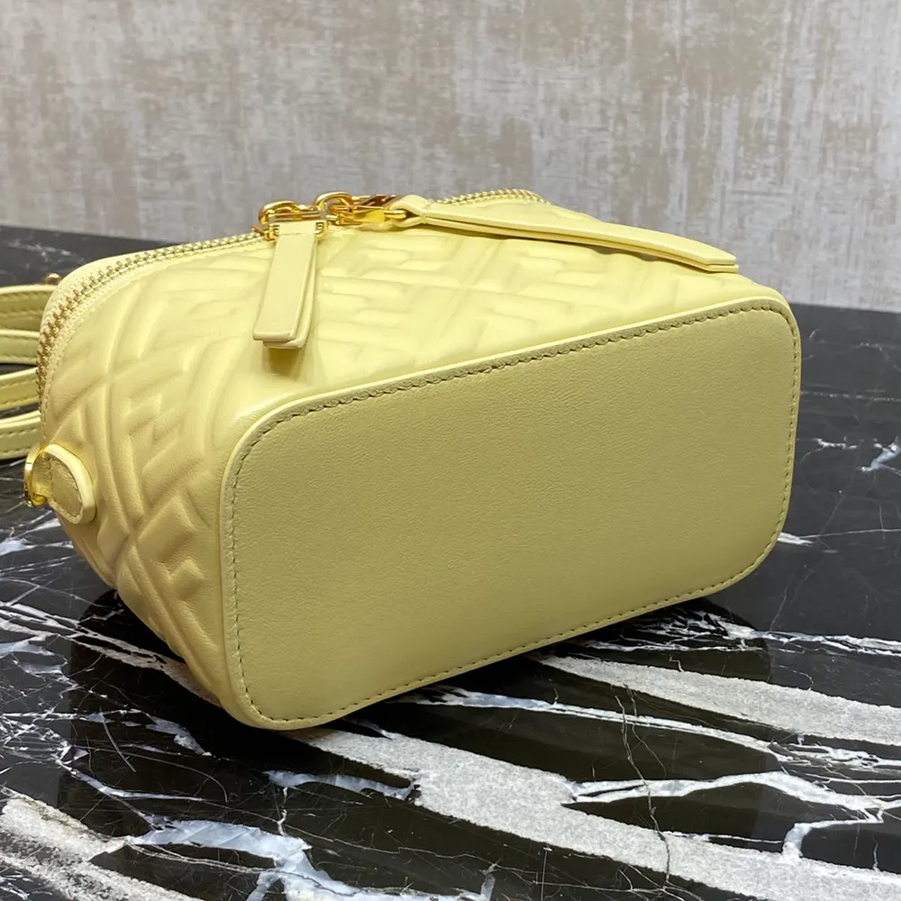Fendi Women Vanity Yellow Nappa Leather Mini-Bag With Ff Motif - image 7