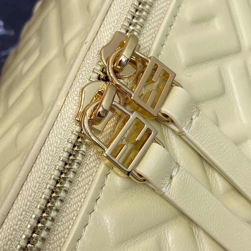 Fendi Women Vanity Yellow Nappa Leather Mini-Bag With Ff Motif - image 9