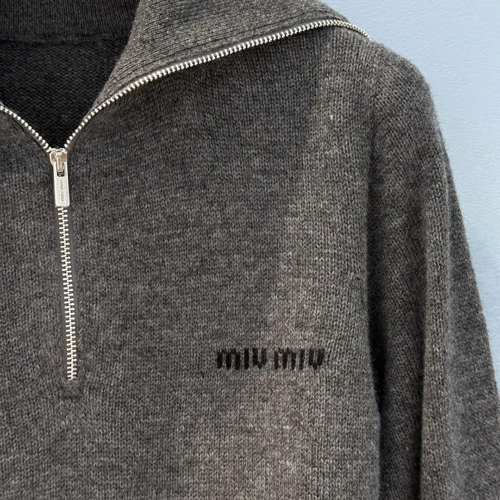 Miu Miu Women Cashmere Half-Zipper Sweater - image 5