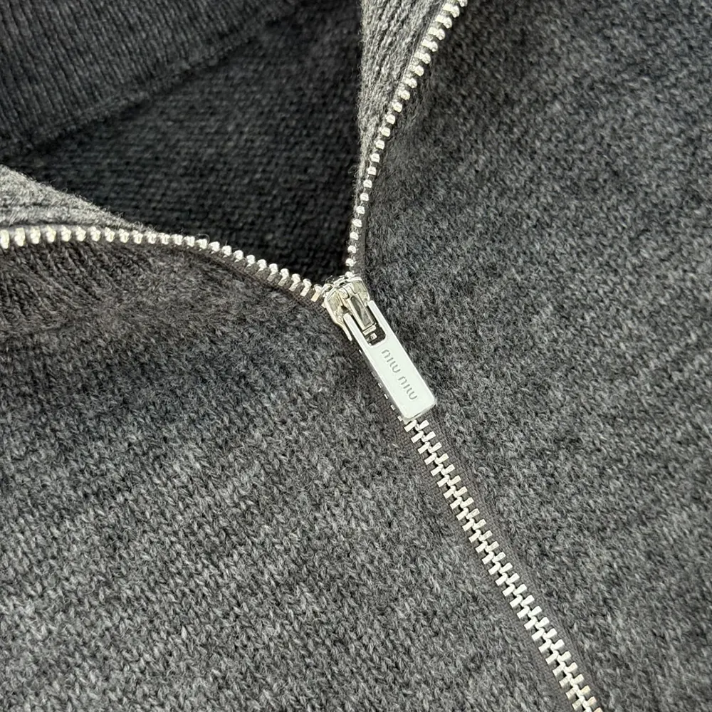 Miu Miu Women Cashmere Half-Zipper Sweater - image 7