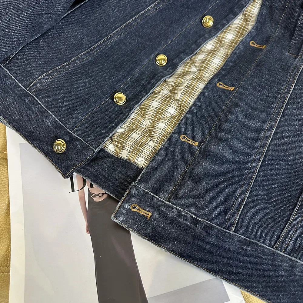 Miu Miu Women Flocked Denim And Velvet Blouson Jacket - image 9