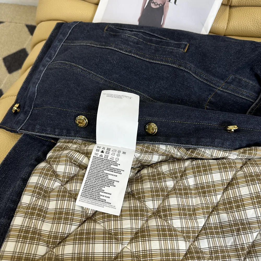 Miu Miu Women Flocked Denim And Velvet Blouson Jacket - image 10