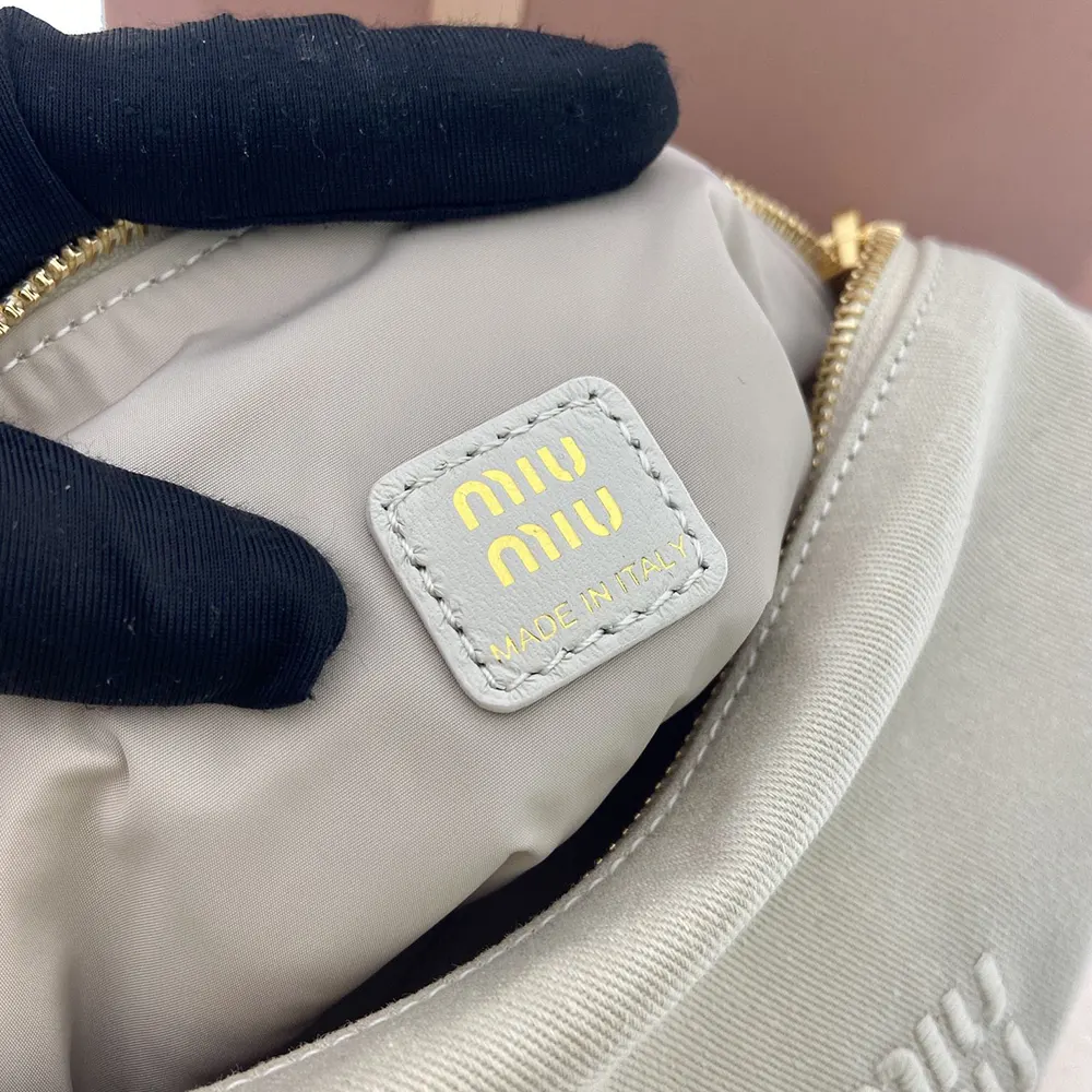 Miu Miu Women Gabardine Pouch-White - image 10
