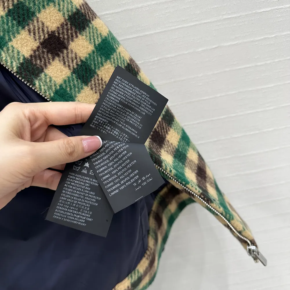 Miu Miu Women Gingham Check And Technical Fabric Jacket - image 10