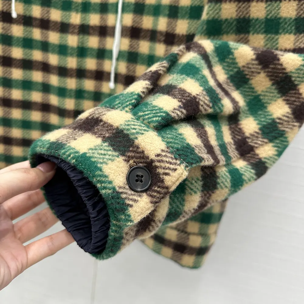 Miu Miu Women Gingham Check And Technical Fabric Jacket - image 9