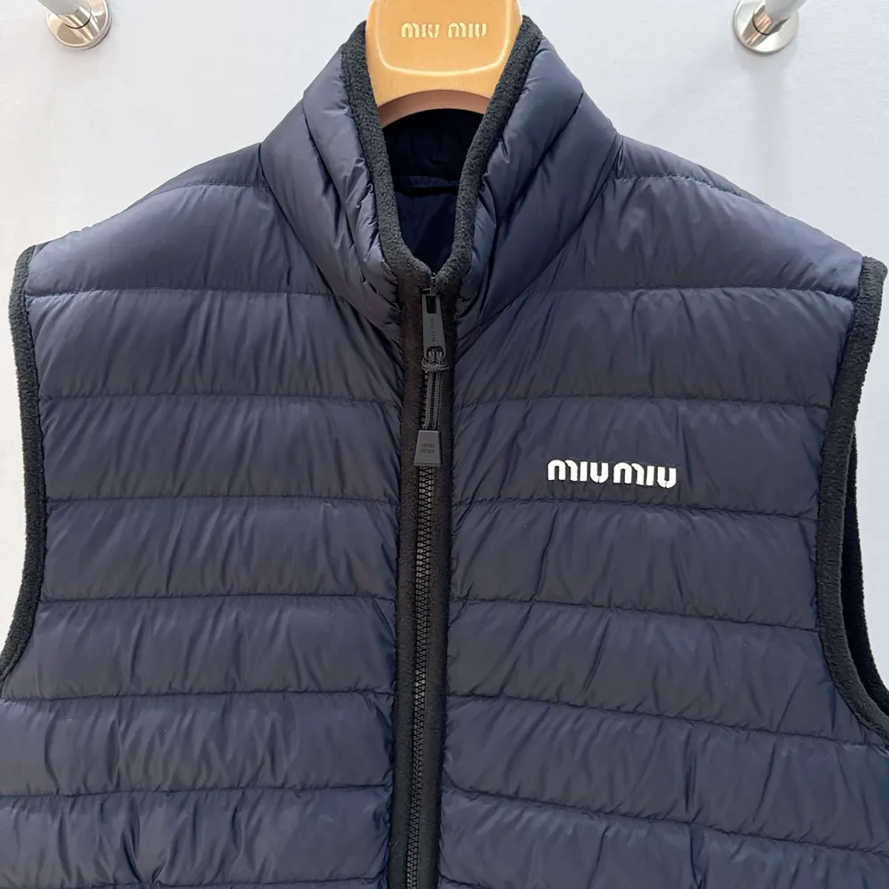 Miu Miu Women Light Pongé Down Vest with Embroidered logo - image 6