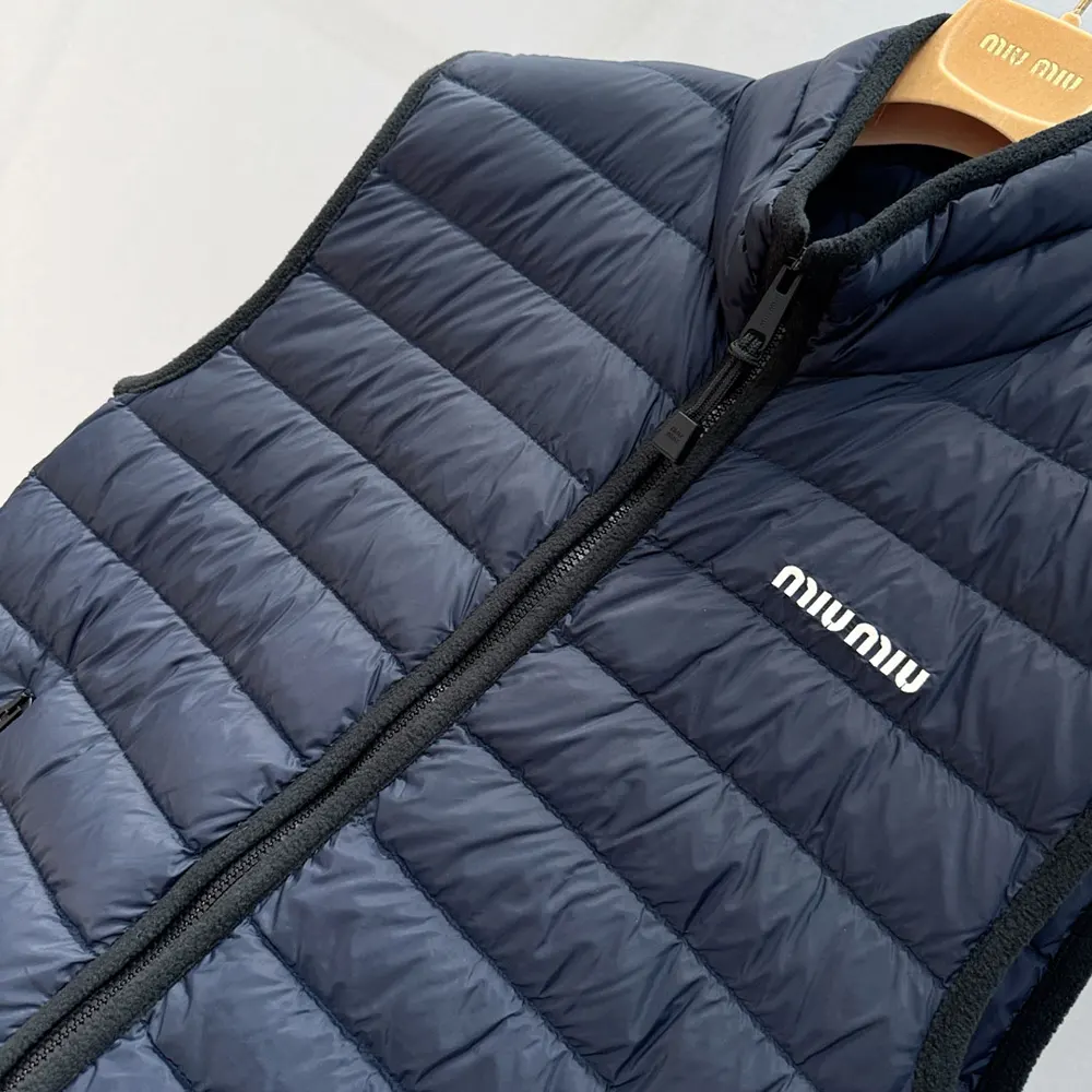 Miu Miu Women Light Pongé Down Vest with Embroidered logo - image 7