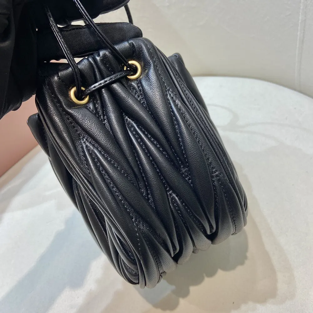 Miu Miu Women Matelassé Nappa Leather Pouch-Black - image 8