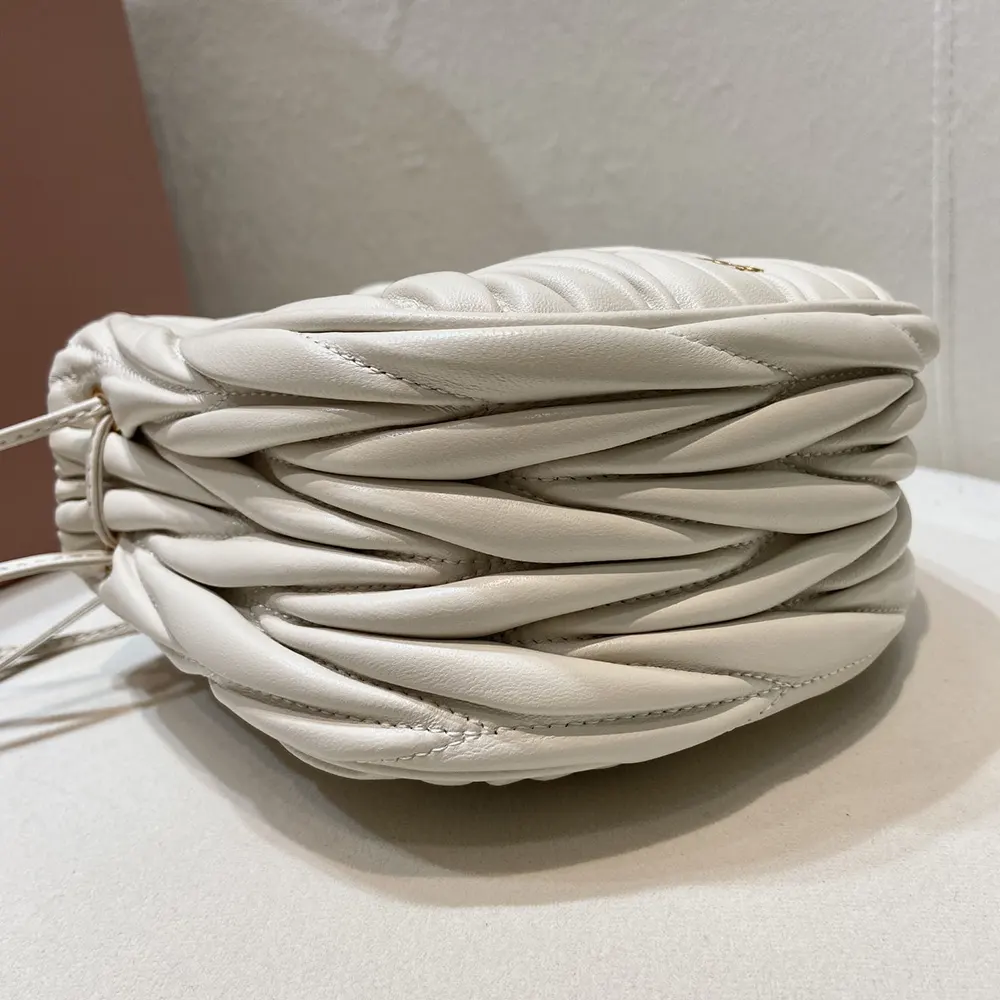 Miu Miu Women Matelassé Nappa Leather Pouch-White - image 7
