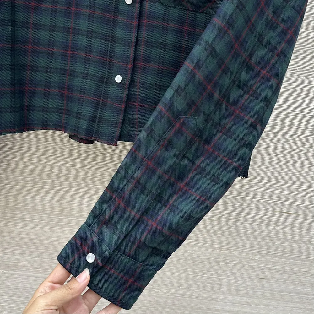 Miu Miu Women Plaid Shirt with Lettering Logo - image 9