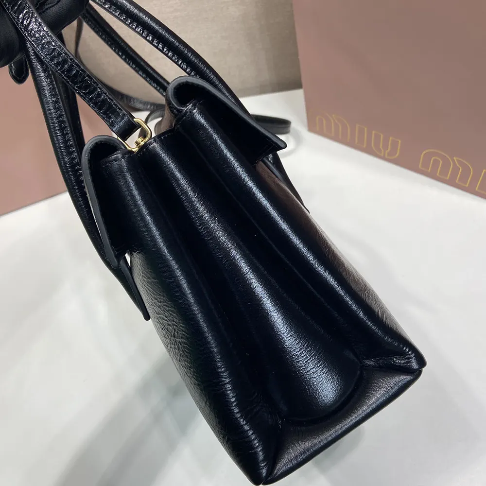 Miu Miu Women Solitaire Shiny Leather Bag-Black - image 6