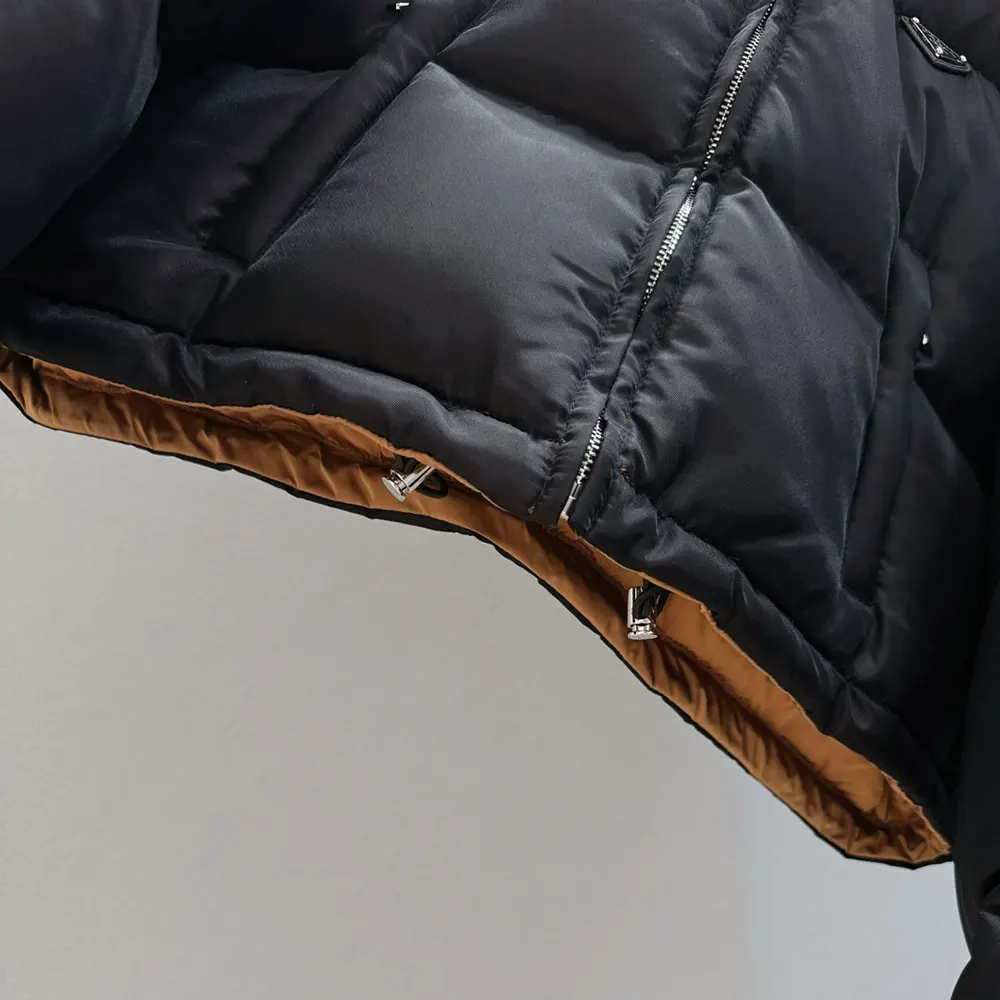 Prada Women Cropped Re-Nylon Down Jacket-Black - image 10