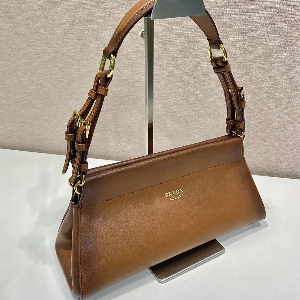Prada Women Enchaîné Medium Leather Bag-Brown - image 5