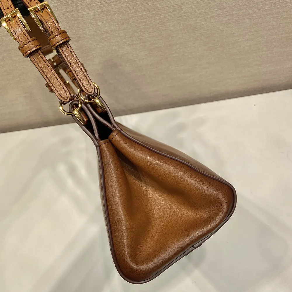 Prada Women Enchaîné Medium Leather Bag-Brown - image 6