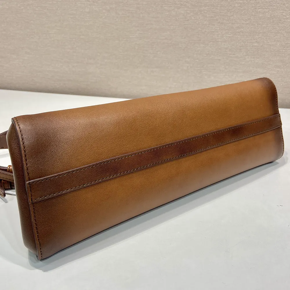 Prada Women Enchaîné Medium Leather Bag-Brown - image 7