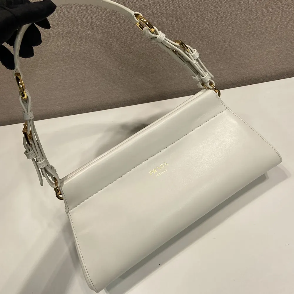 Prada Women Enchaîné Medium Leather Bag-White - image 4