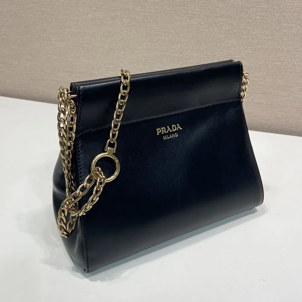 Prada Women Enchaîné Mini Leather Bag-Black - image 5