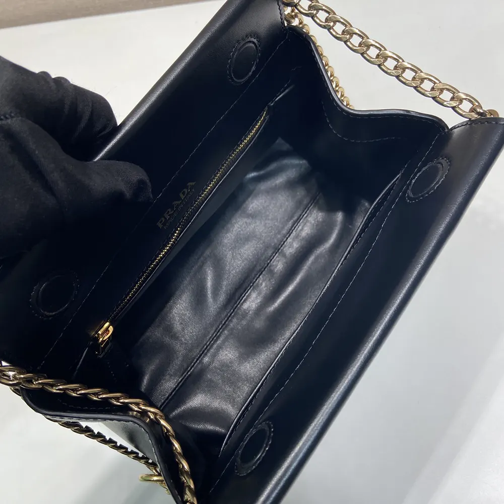 Prada Women Enchaîné Mini Leather Bag-Black - image 9